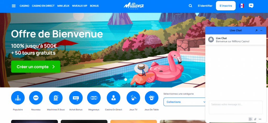 service client millionz casino en ligne